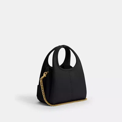 Coach Polished Pebble Leather Lana Shoulder Ba In Black