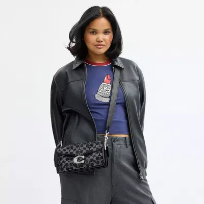 Coach Tabby Shoulder Bag 26 With Signature Beading In Multi