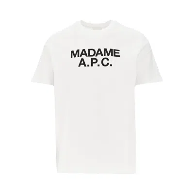 Apc Graphic Crew Neck Short Sleeve T-shirt In White