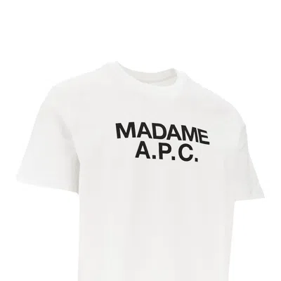 Apc Graphic Crew Neck Short Sleeve T-shirt In White