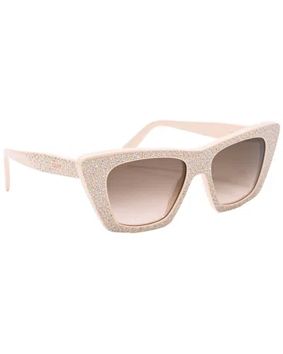 Celine Crystal Embellished Cat-eye Sunglasses (authentic Pre-loved) In Neutral