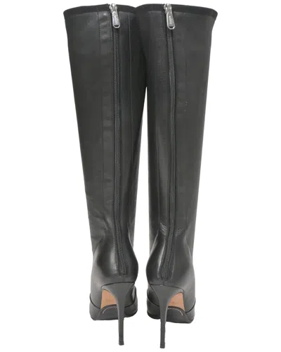 Balmain Women's Leather Pointed-toe Knee-high Heeled Boot (authentic Pre-  Loved) In Multi