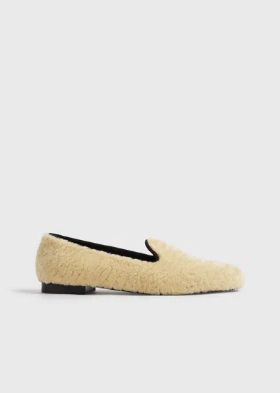 Totême Shearling Loafers Beige In Neutral