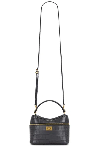 Balenciaga Rodeo Vanity Embossed Croc Bag In Neutral