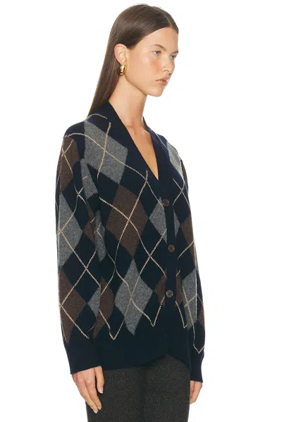 And-daughter Argyle Grandad Cardigan In Blue