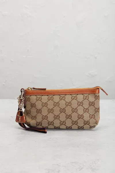 Pre-owned Gucci Pochette Bag In Sand
