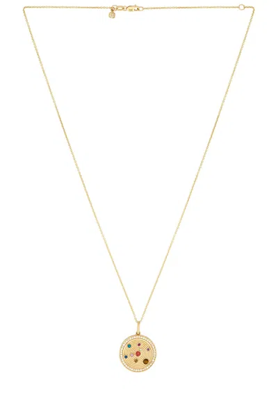 Sydney Evan The Universe Coin Charm On Medium Tiffany Necklace In Gold