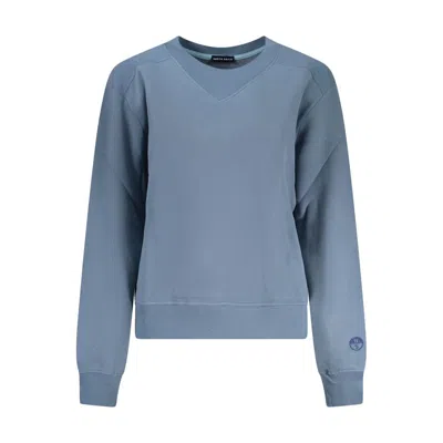 North Sails Blu Cotton Women Sweatshirt In Blue