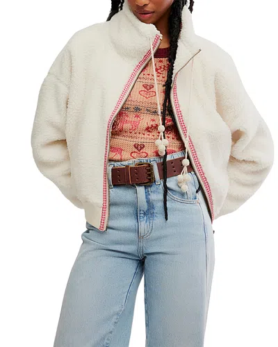 Free People Alpine Sherpa Cardigan In White