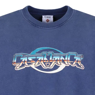Casablanca Logo-print Sweatshirt In Blue