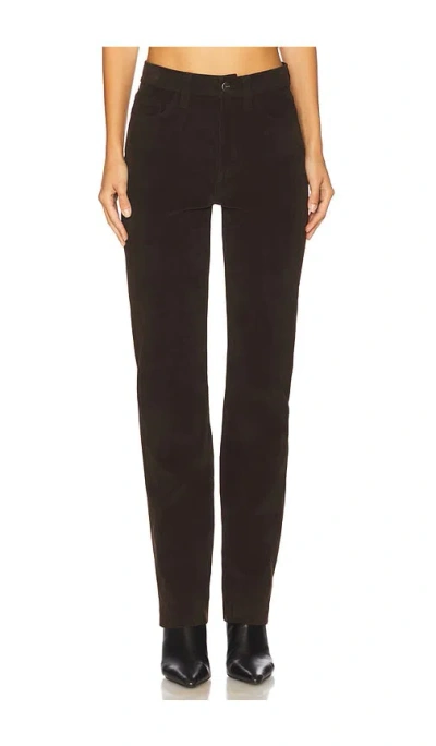 Joe's Jeans Margot Slim Vegan Suede Pant In Brown