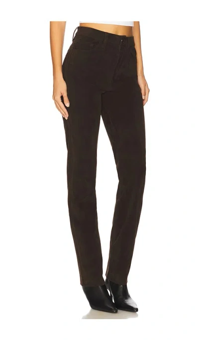 Joe's Jeans Margot Slim Vegan Suede Pant In Brown