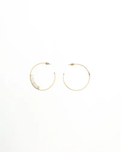 Dior Christian  J'a Hoop Earrings In Brown