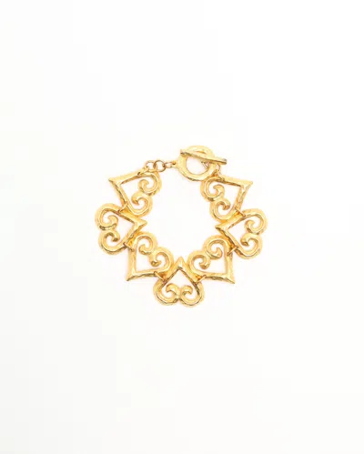 Saint Laurent Heart Bracelet In Brown