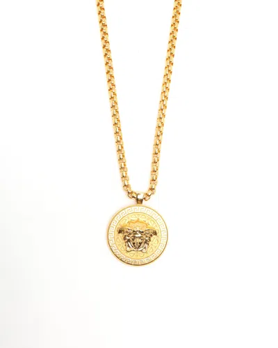Versace Medusa Necklace In Brown