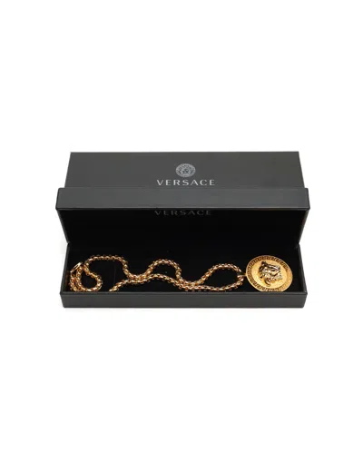 Versace Medusa Necklace In Brown