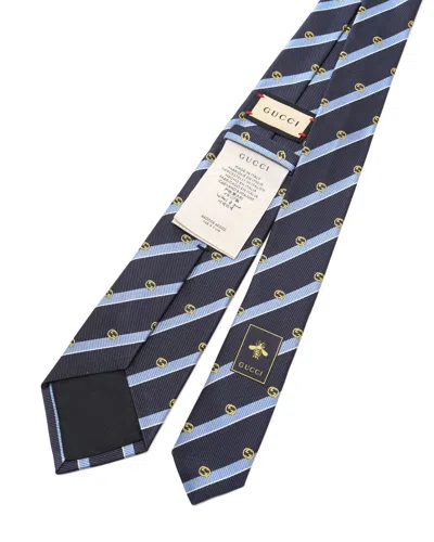Gucci Silk Tie In Blue