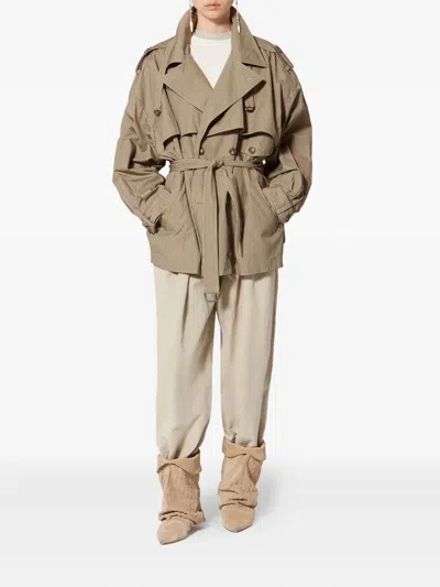 Isabel Marant Étoile Claya Striped-pattern Jacket In Neutral