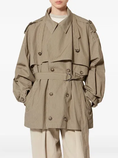 Isabel Marant Étoile Claya Striped-pattern Jacket In Neutral