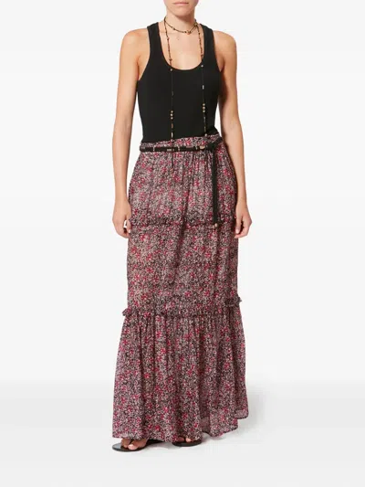 Isabel Marant Étoile Volomia Ruffled Maxi Skirt In Red