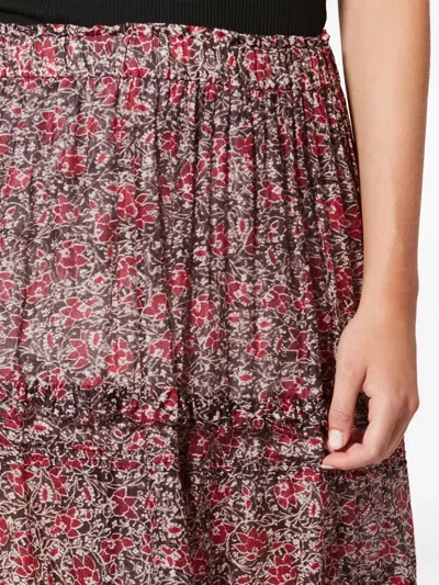 Isabel Marant Étoile Volomia Ruffled Maxi Skirt In Red