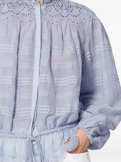 Isabel Marant Étoile Polly Embroidery Blouse In Blue