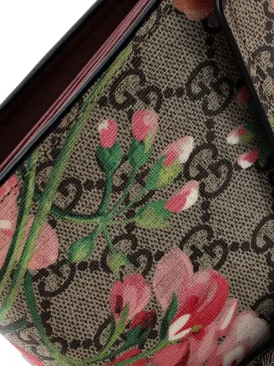 Pre-owned Gucci Dionysus Chain Wallet Blooms Print Gg Coated Canvas Small Crossbody Bag In Brown