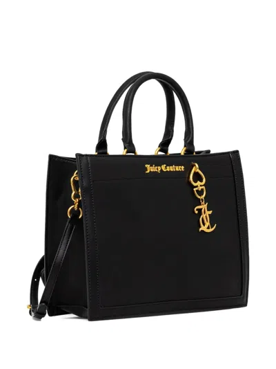 Juicy Couture Lily Charm Satchel Tote Bag In Black
