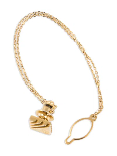 Pre-owned Dior 1990s Square Tie Tack Pin In Gold