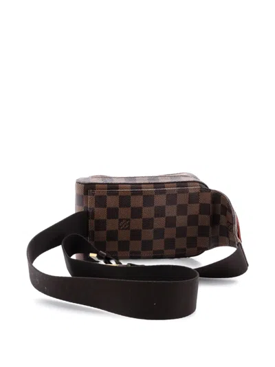 Pre-owned Louis Vuitton Geronimos Waist Bag Damier Belt Bag In Brown
