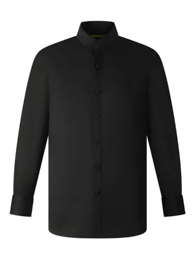 Shanghai Tang Tang Collarless Shirt In Black