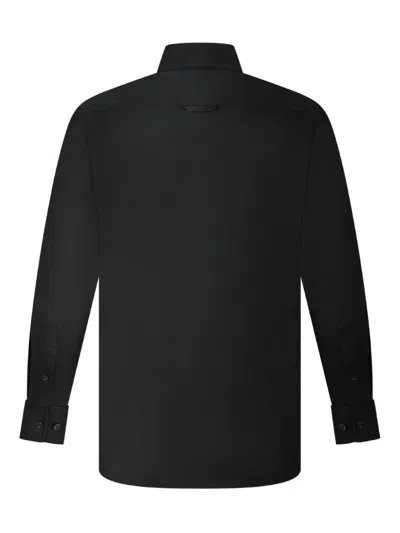 Shanghai Tang Tang Collarless Shirt In Black