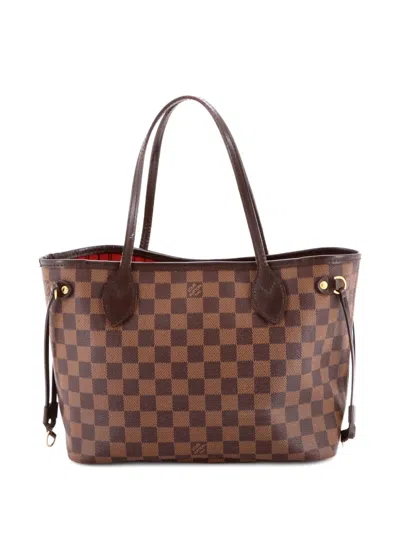 Pre-owned Louis Vuitton Neverfull Damier Pm Tote Bag In Brown