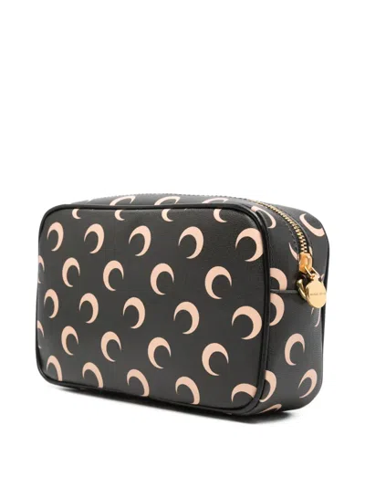 Marine Serre Moon Canvas Camera Shoulder Bag In Orange