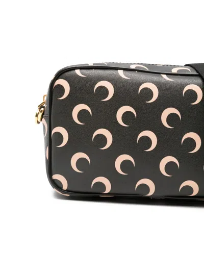 Marine Serre Moon Canvas Camera Shoulder Bag In Orange