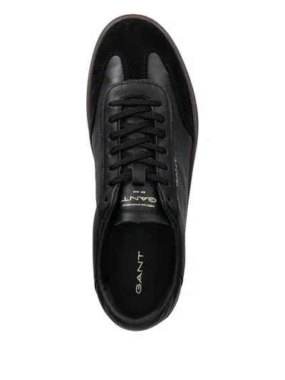 Gant Suede-panel Sneakers In Black