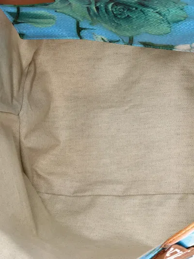 Pre-owned Loewe Fold Logo Strap Printed Vinyl Large Tote Bag In Multi