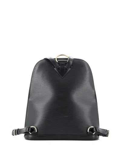 Pre-owned Louis Vuitton Gobelins Epi Leather Backpack In Black
