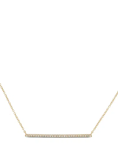 Pre-owned Lb Exclusive 14k Yellow Gold Diamond Strip-pendant Necklace