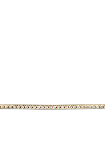 Pre-owned Lb Exclusive 14k Yellow Gold Diamond Strip-pendant Necklace