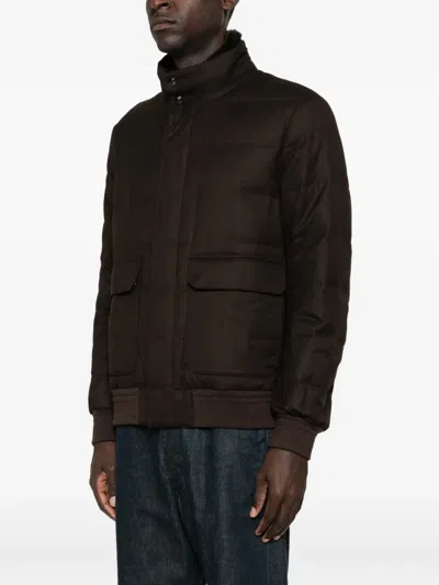 Montecore Padded Pocket Wool Jacket In Brown