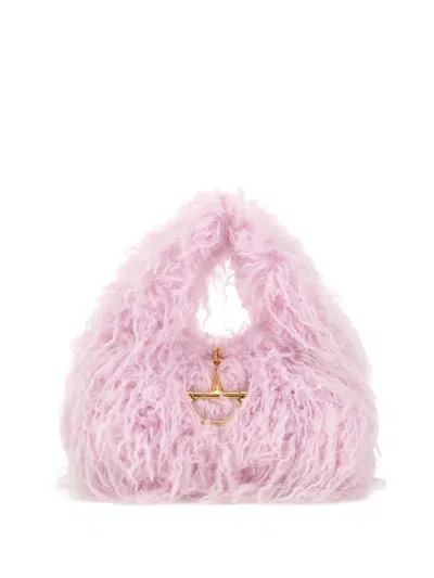 Gucci Fur Handbag In Pink