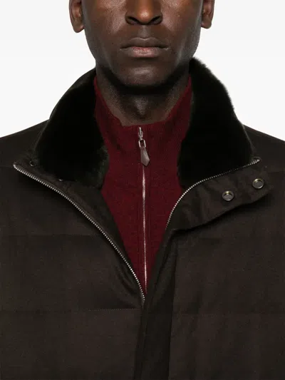 Montecore Padded Pocket Wool Jacket In Brown