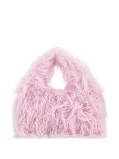 Gucci Fur Handbag In Pink