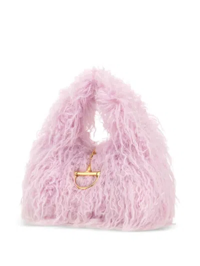 Gucci Fur Handbag In Pink
