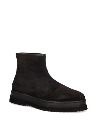 Gant Zip Suede Boots In Black