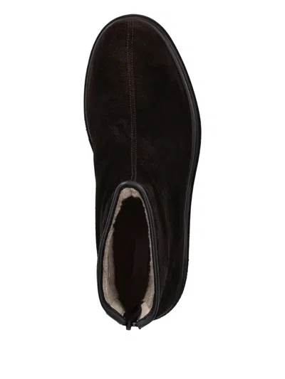 Gant Zip Suede Boots In Black