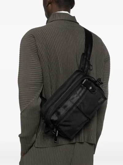 Porter-yoshida & Co Heat Zip Messenger Bag In Black