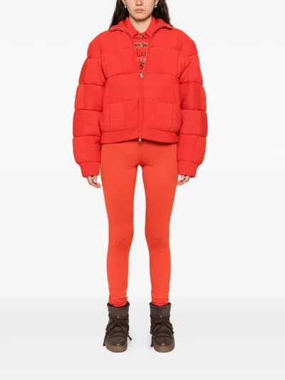 Jil Sander Logo-detail Elastic-waist Trousers In Orange
