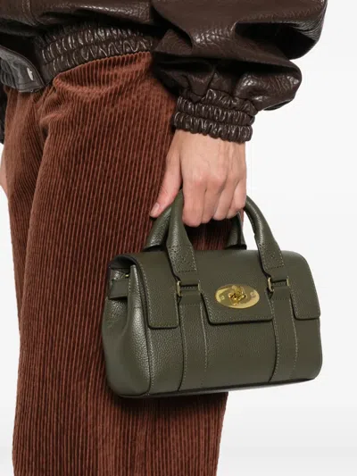 Mulberry Bayswater Leather Mini Bag In Gray